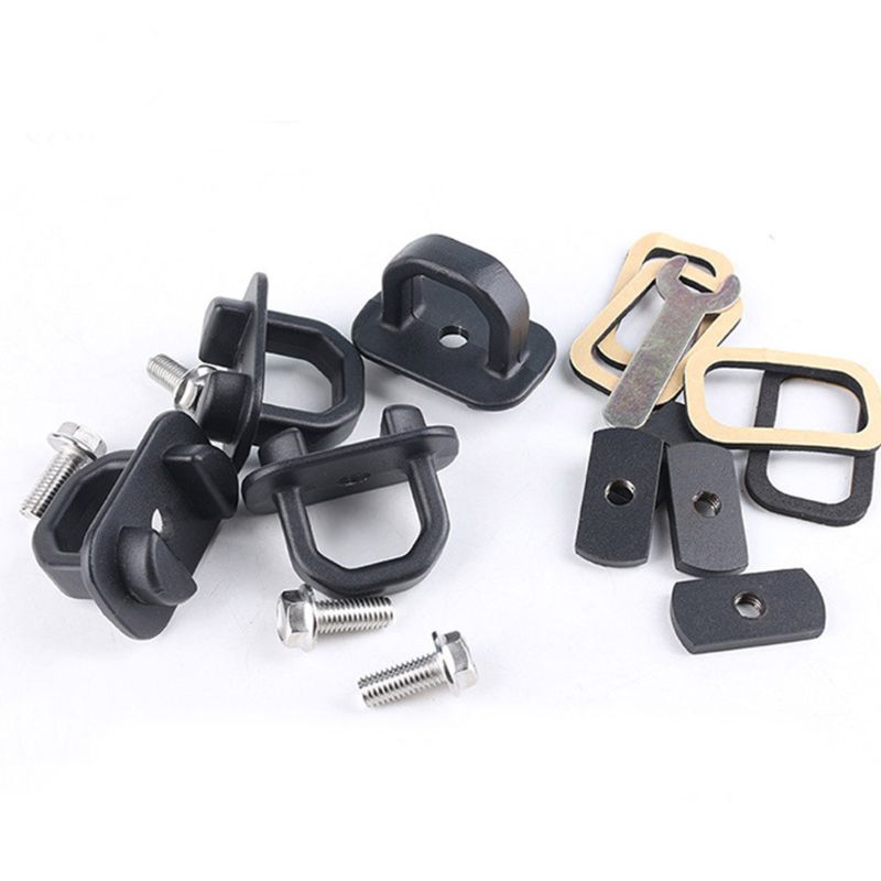 Hebilla de bloqueo de maletero americano, anillo de fijación de amarre, gancho de pared lateral de cama de camión, accesorios de coche, 2 unids/set por juego