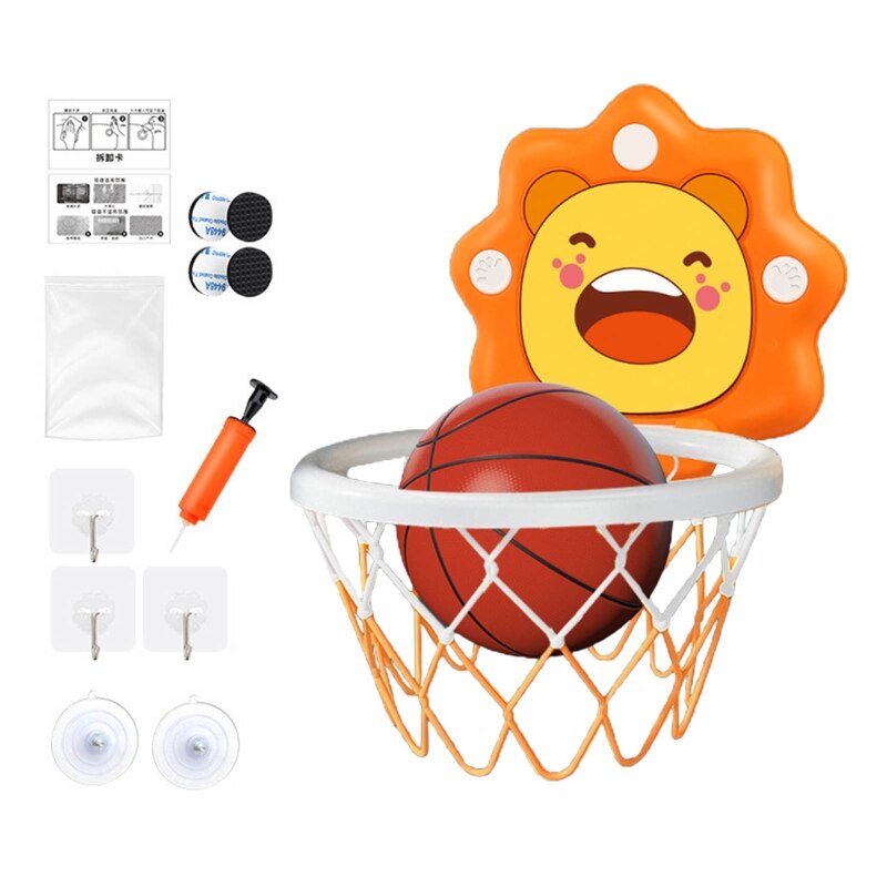 Mini Basketbal Hoepel Basketbal Stand Indoor Spel Met Opgeblazen Mand Bal &amp; Pomp Interactieve Speelgoed Speeltoestel Voor Peuter G2AE: Smiley