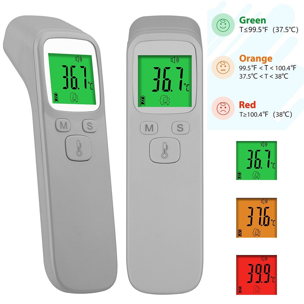 Digitale Infrarood Thermometer Non Contact Temperatuur Meter Hygrometer Temperatuur Koorts Digitale Meetinstrumenten Thermische Sensor: R11 gray