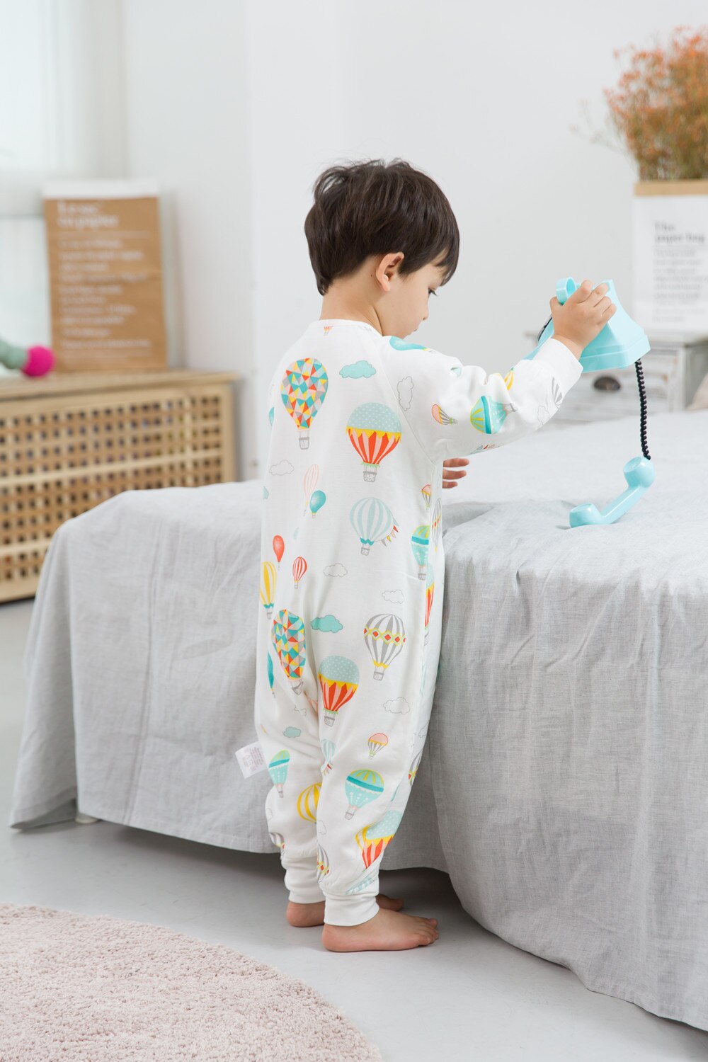 Vier-Layer Lange Mouwen Bamboe Katoen Split-Been Slaapzak Voor Zuigelingen Peuters Wearable Deken Envelop Meisjes jongens Kleding: 1 / L(Height 85-95cm)