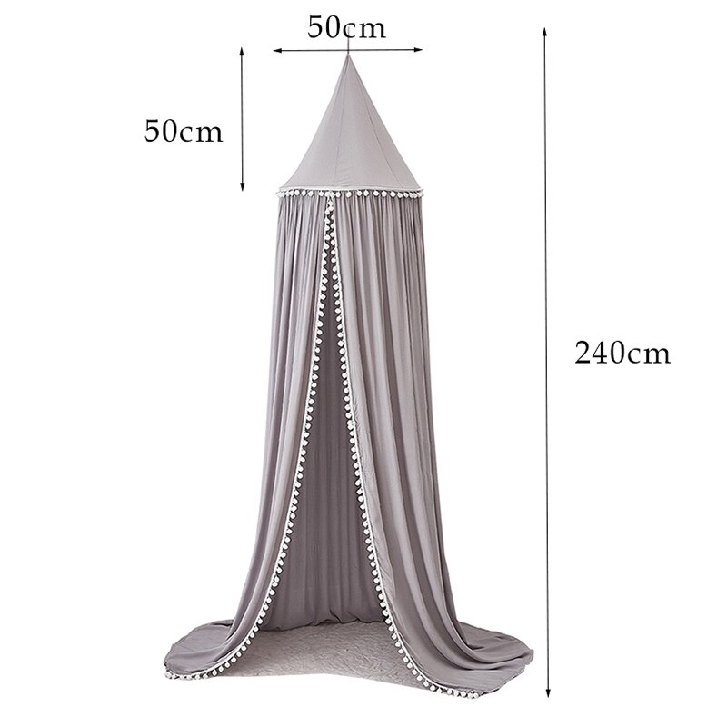 Kids Bed Canopy Curtain Children Play Tent House Girl Princess Round Dome Canopy Baby Crib Cot Hanging Tent Baby Room Decoration