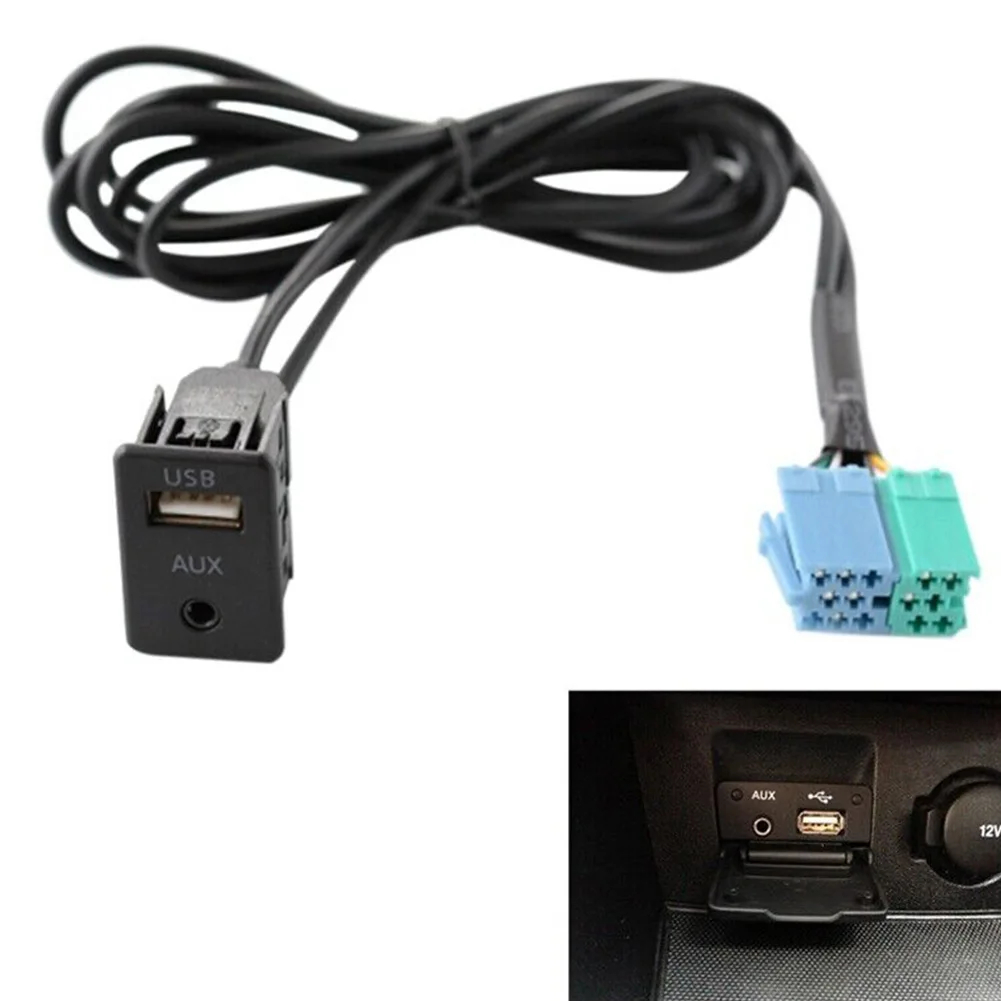 Forlængerkabel aux usb forlængerkabel 3.5mm +  usb port aux usb kabel aux usb port adapter kabel bil tilbehør 1.5m