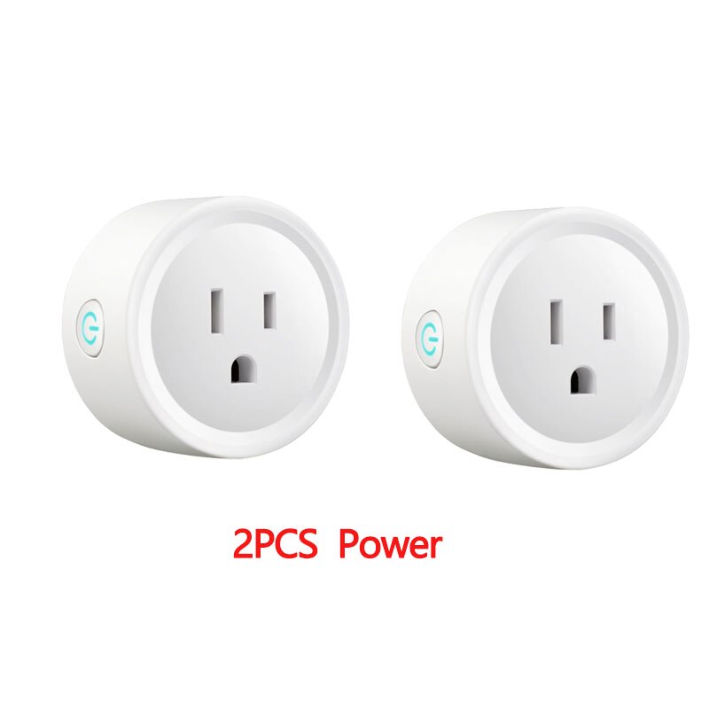 1/2/3PCS WiFi Smart Socket Remote Control Timer Switch Power Socket Outlet US Plug 10A Smart Home: 2PCS Power