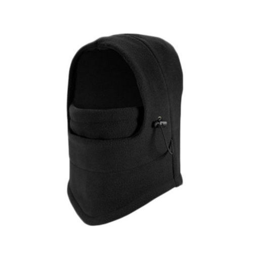 Männer Frauen Winter Vlies Gesicht Masken Motorrad Winter Thermische Vlies Sturmhaube Männer Frauen Ski Gesicht Maske Hals Wärmer Haube Hütte kappe: Schwarz