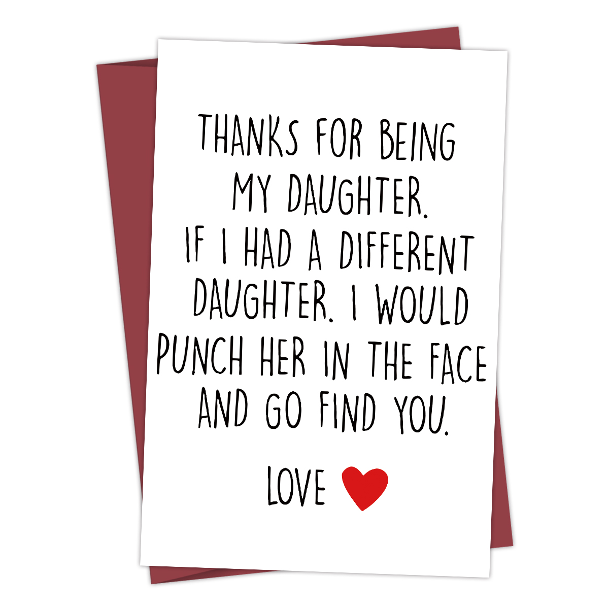 1pcs, Funny Daughter Birthday Card Supplies,Humorous Daughter Birthday Card,Daughter Birthday Card Unusual Items, Cards