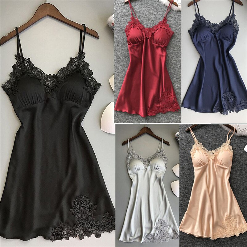Vrouwen Sexy Kant Lingerie Nachtkleding Ondergoed Robe Babydoll Nachtkleding Jurk FemmeDe Nuit Camisola Da Mulher Da Noite QB2
