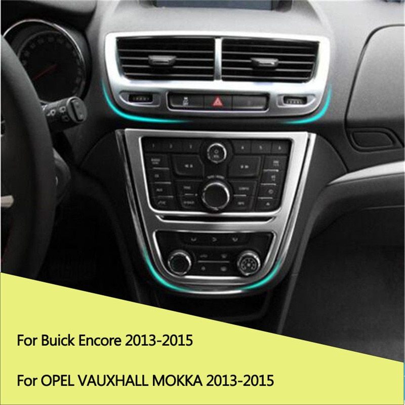 Cadre de décoration de tableau de bord central de climatisation de sortie d&#39;air, 2 pièces, pour Buick Encore OPEL VAUXHALL MOKKA –