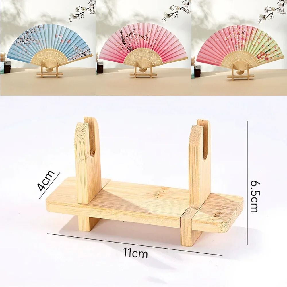 Chinese Style Black Folding Fan Hanfu Qipao Matching Home Decoration Photography Manual Cooling Bamboo Beautiful Men Women's Fan: Dark Green