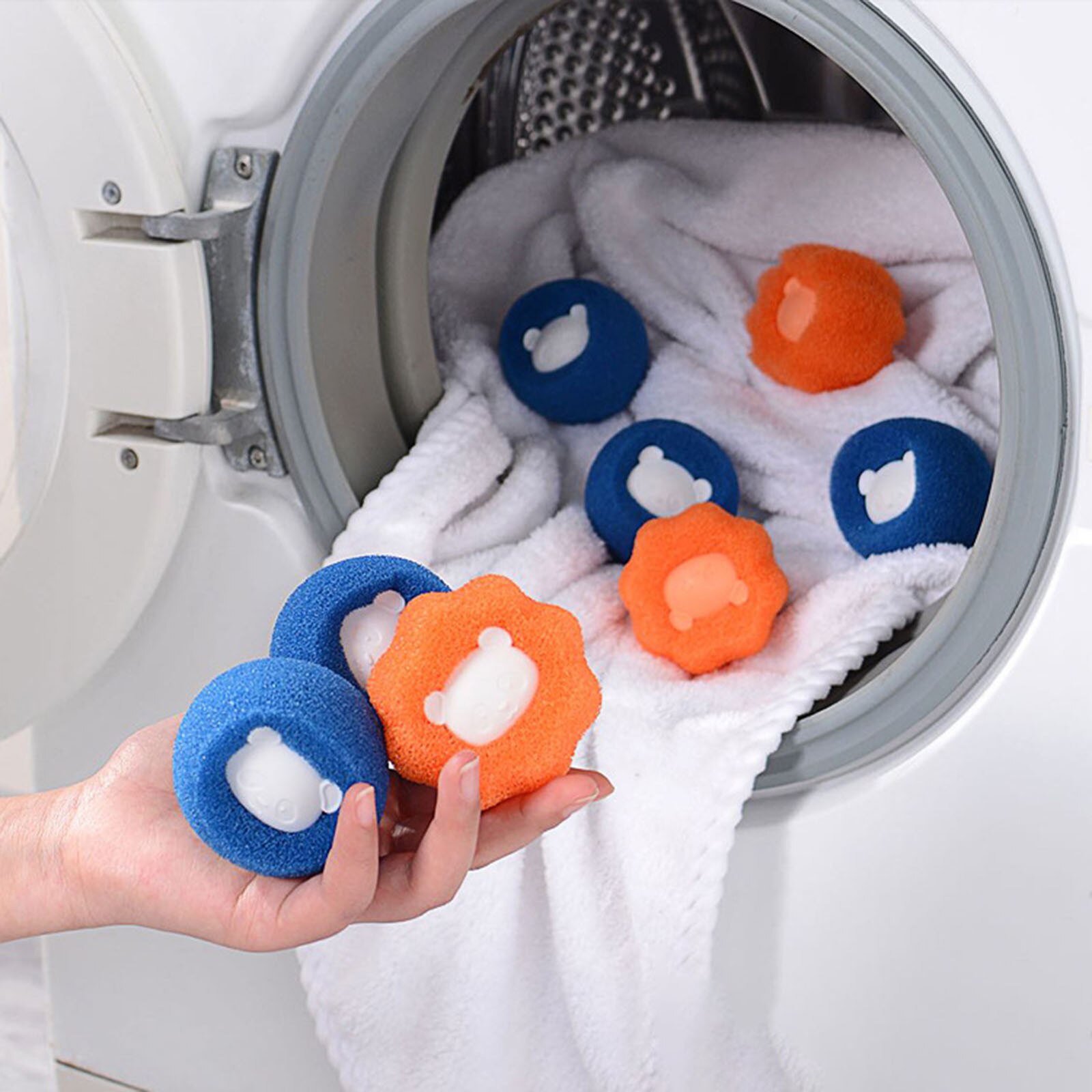 1pc Reusable Laundry balls for washing Machine Household TPE 6.5cm capsules for washing Anti-knot Clothes dryer Balls