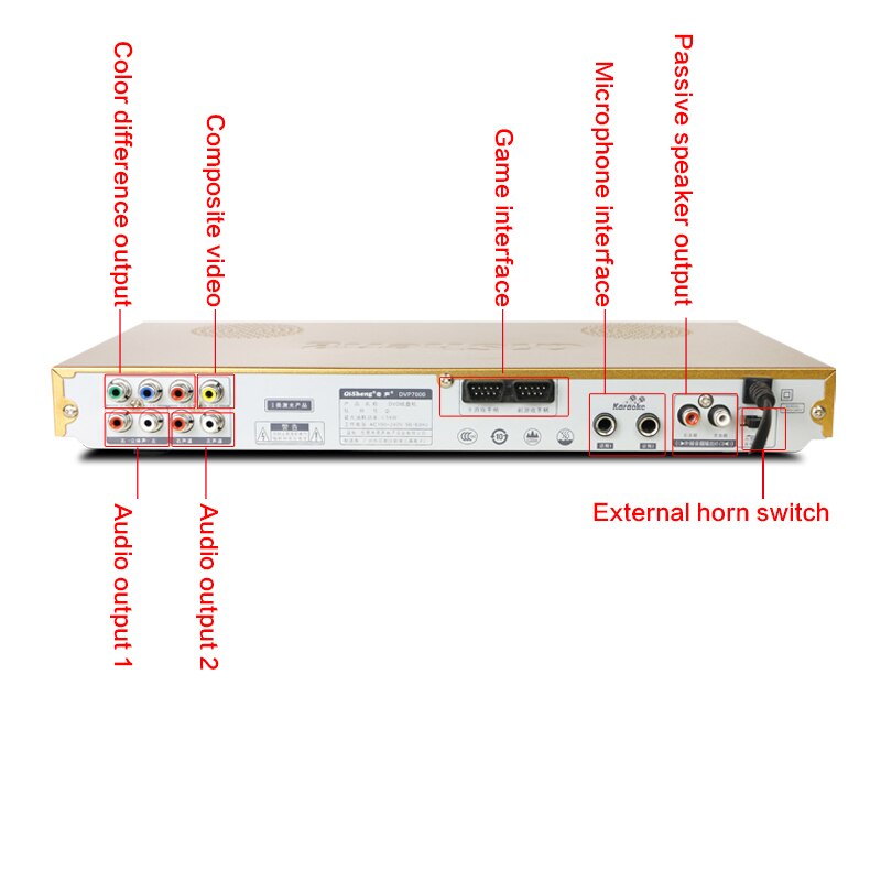 Home DVD Player Vcd Player CD Player Children's EVD Disc Player Fiber Optic Coaxial USB Direct Reading Dual K Song Interface