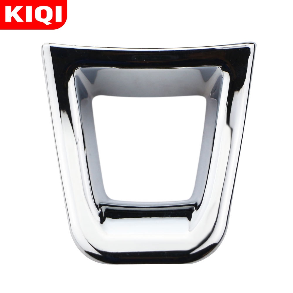 KIQI 1 pièces décoration de volant de voiture garniture de couverture pour Volkswagen VW Fox Polo Jetta MK6 MK7 Arteon T-ROC Troc accessoires: Glossy Silver