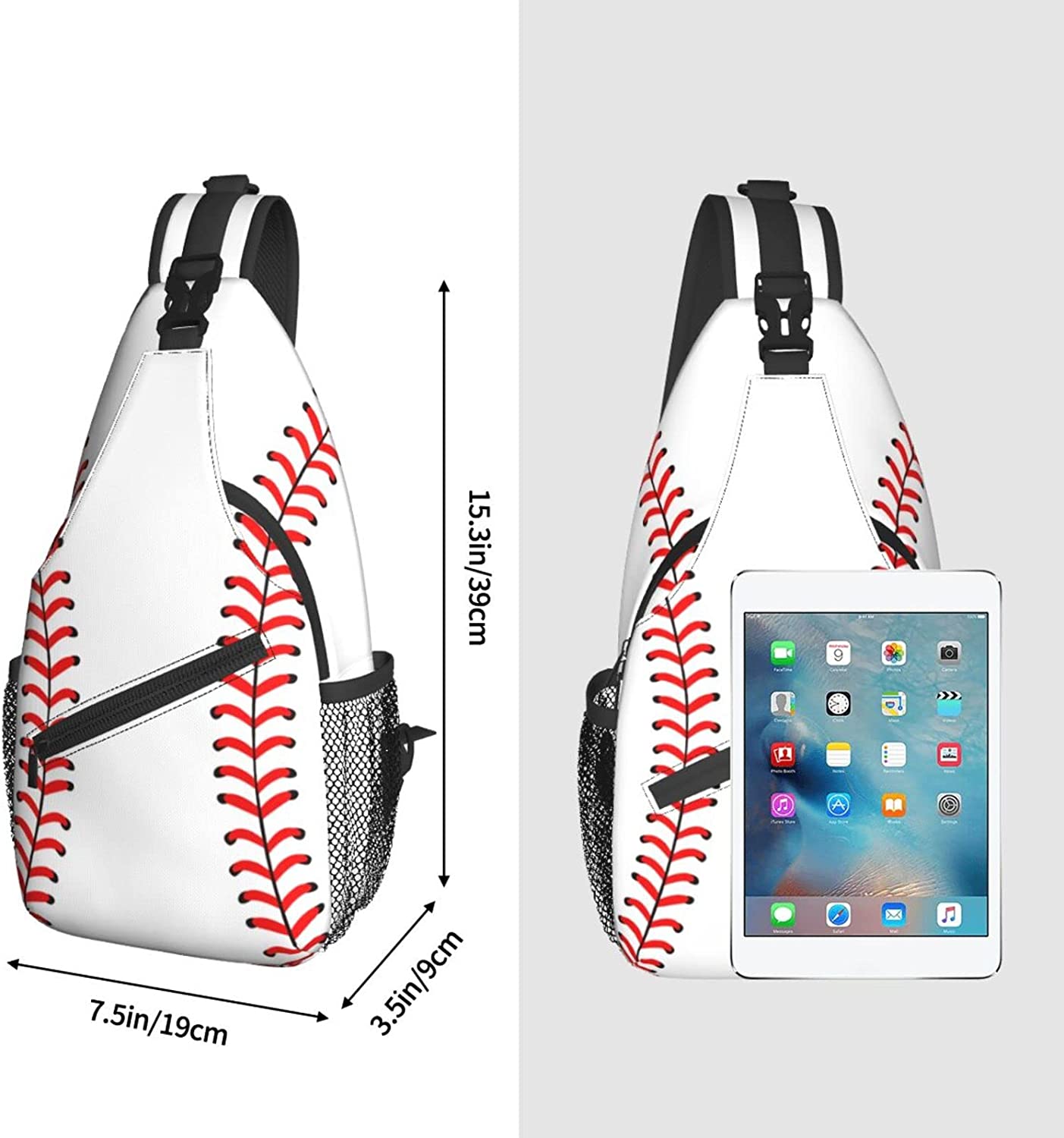 Baseball Sling Borst Zak Sport Baseball Crossbody Tassen Voor Mens Womens