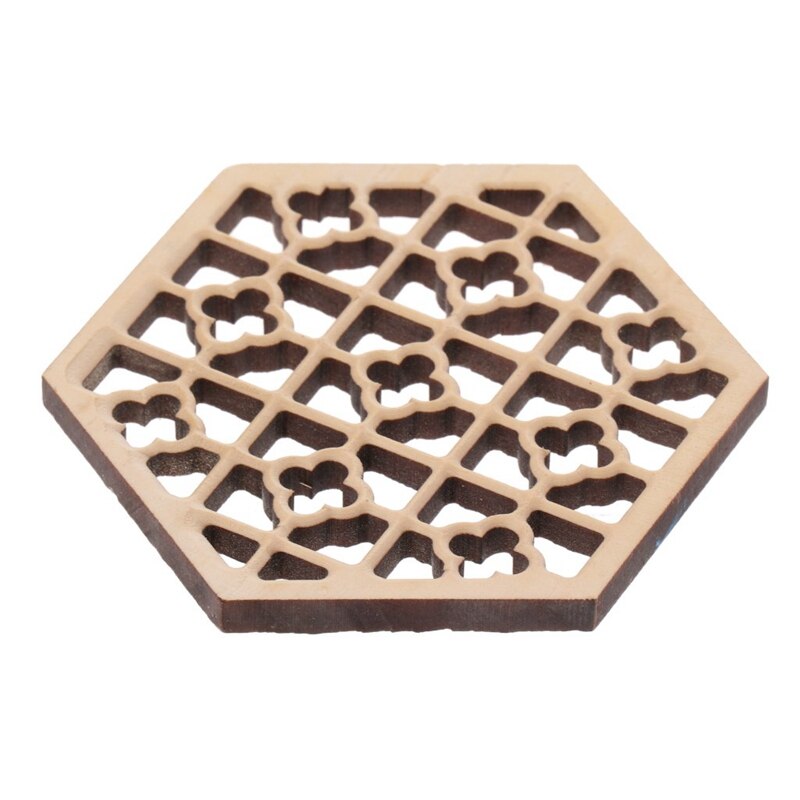 Ventana de sonido Erhu en relieve Hexagonal de madera, accesorio Erhu