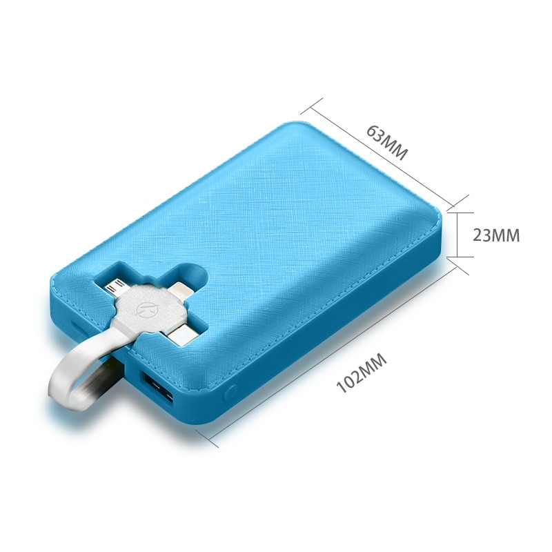 Power Bank 20000mAh Für Xiao mi mi iPhone mi ni Pover Bank Schnelle Aufladen Power Gebaut in 3 Kabel externe Batterie Poverbank