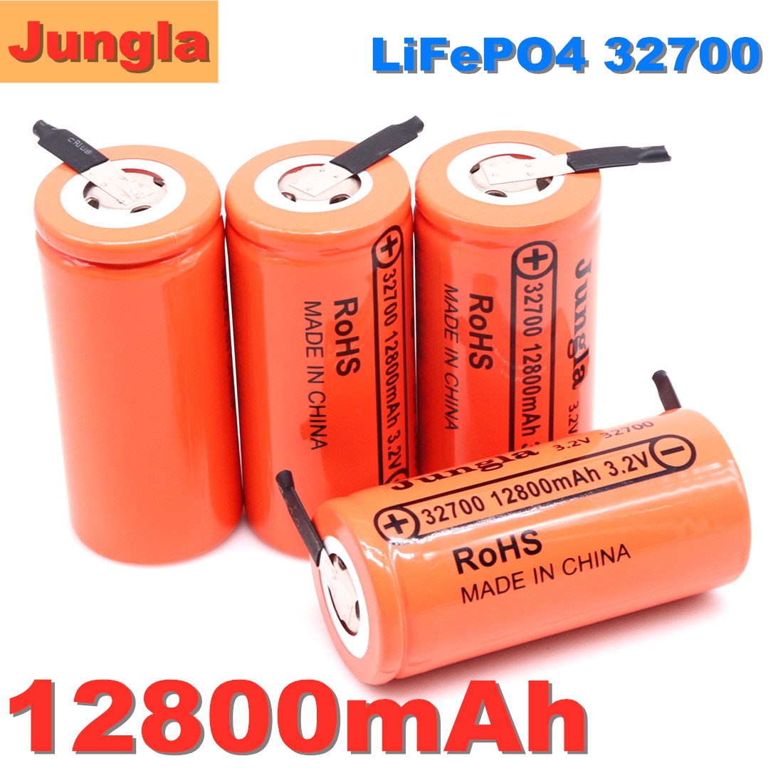 Hoge Capaciteit 3.2V 32700 12800Mah LiFePO4 Batterij 12.8Ah 50A Continue Afvoer Maximale High Power Batterij + Nikkel lakens