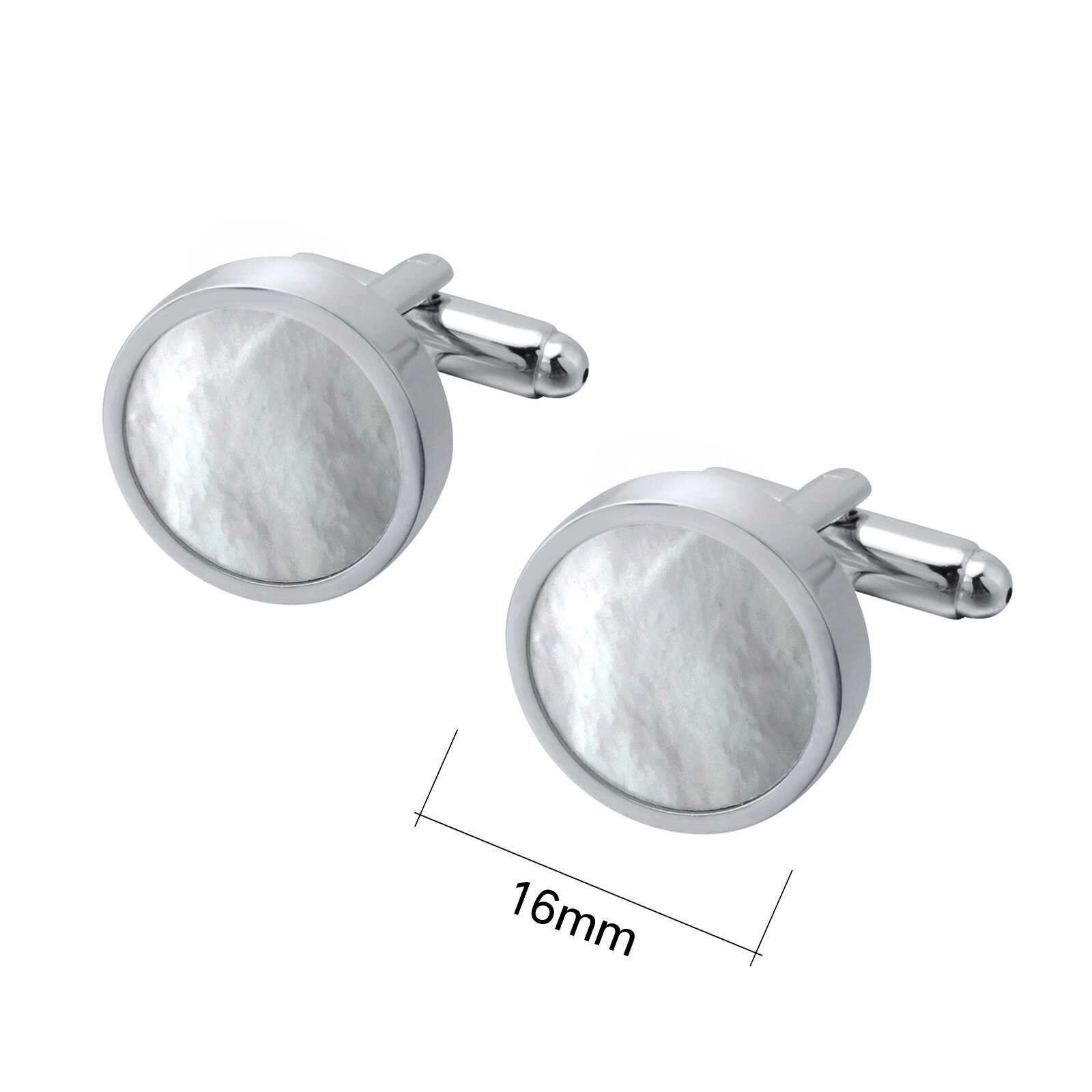 Gemelos de a la para hombre, joyería de Metal, gemelos franceses, camisa para hombre, decoración de negocios, accesorios de boda para hombre,: White