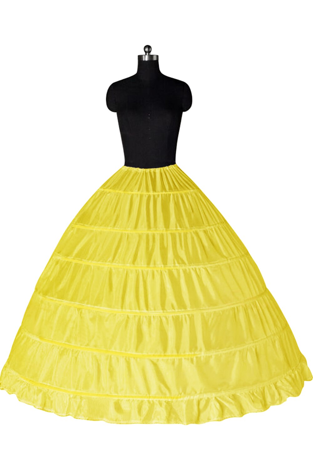Enaguas blancas baratas de 6 aros para vestido de novia, accesorios de boda baratos: YELLOW