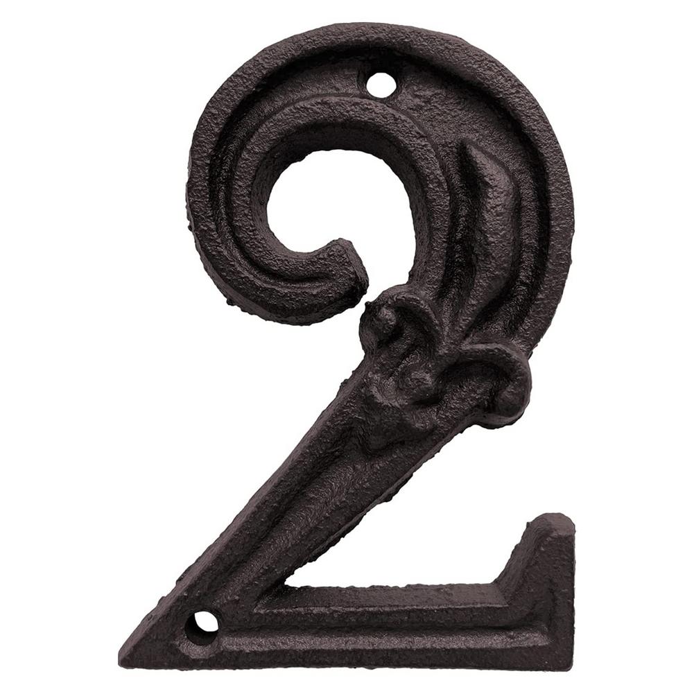 Metal Digital Numbers Cast Iron House Sign Plaque Door Plate DIY 0-9 Hotel Home Cafe Wall Decor Address Door Numbers: Red