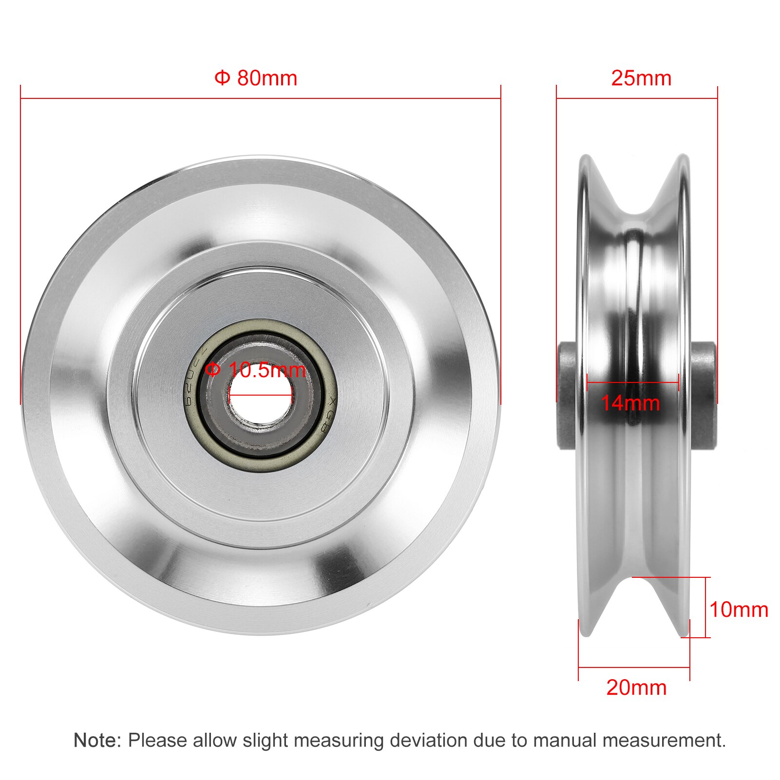 Universal Aluminium Alloy Bearing Pulley Wheel Gym Parts Accessory Wheel Pulley for Fitness Equipment Home Gym Lifting: 80mm