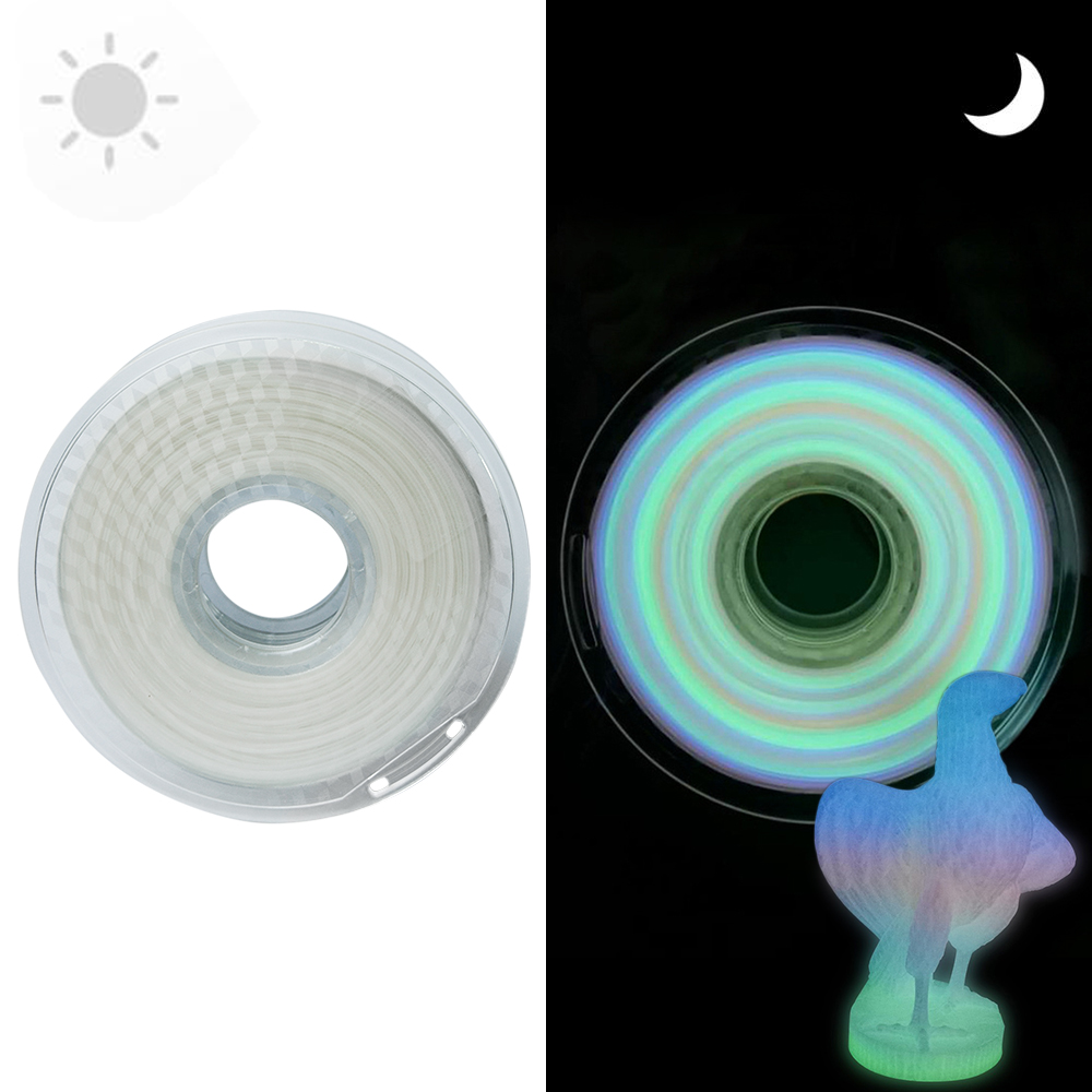 PLA glühen in das dunkel Nachtleuchtende Filament 1,75mm Kunststoff 3D Drucker Materialien glühend Regenbogen verrotten Glühwürmchen Grün Filamente