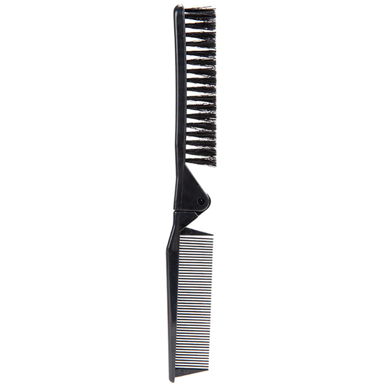 Soft Boar Bristle Hair Comb Portable Travel Beard Brush Foldable Massage Anti Static Hairdressing Styling Tool Women Men: Default Title