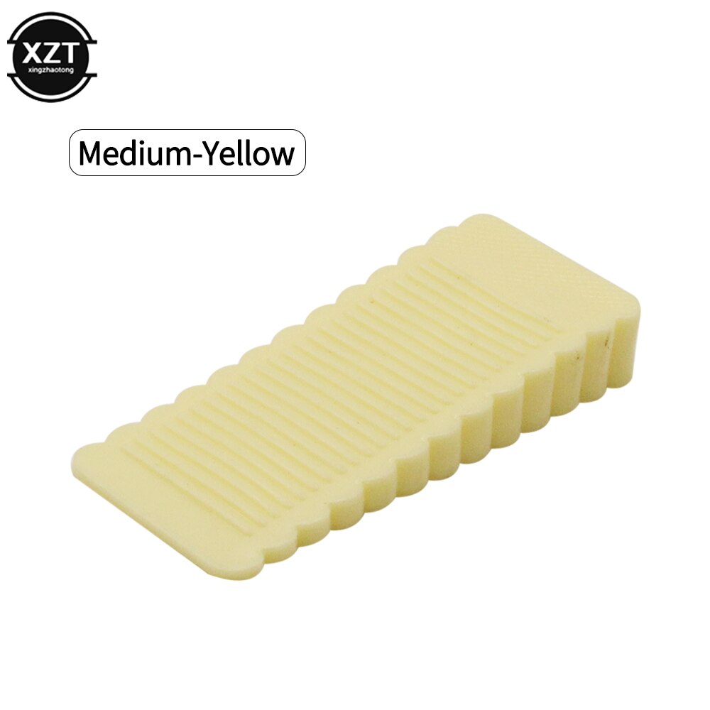 Trapezium Silicone Rubber Deur Stop Stoppers Deur Blok Kinderen Anti-Map Hand Hotel Veiligheid Deur Kaart Opknoping Deur Stop: YELLOW