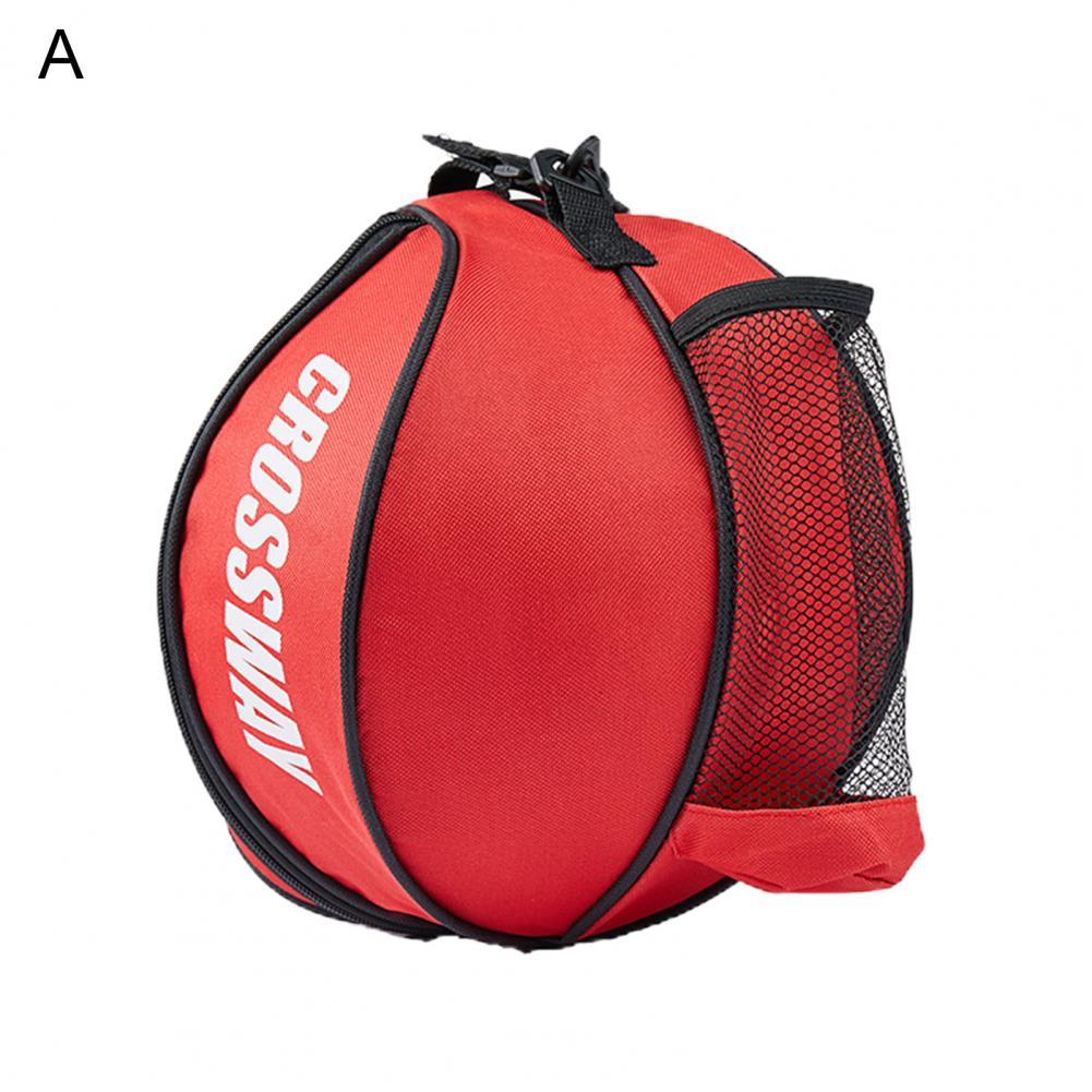 Handige Multi Stijlen Waterdichte Enkele Dubbele Riem Basketbal Draagtas Voor Voetbal Basketbal Tas Basketbal Houder Tas:  Red A