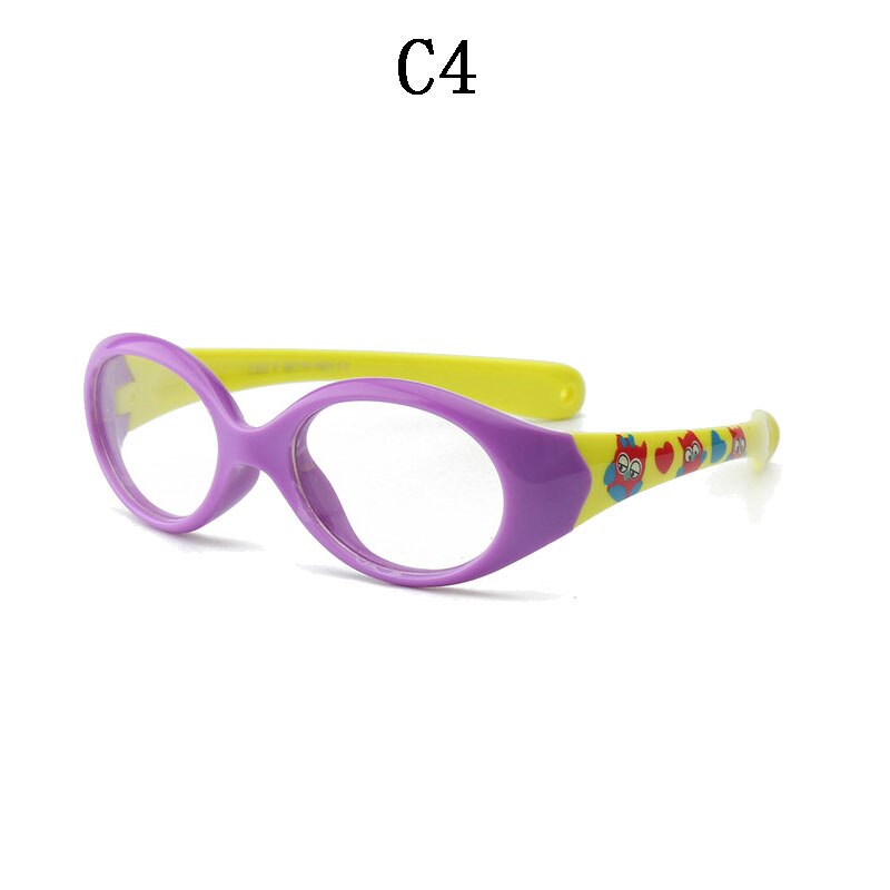 BOYSEEN Children's glasses frame Silicone frame Outdoor sports Kid Optical glasses 852: C4