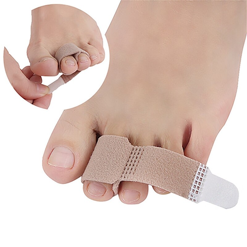 1pc trasiga tåplast tyg tå skena kudde bandage fingerskydd rakt hår hammare tå separator splint omsluter fotvård