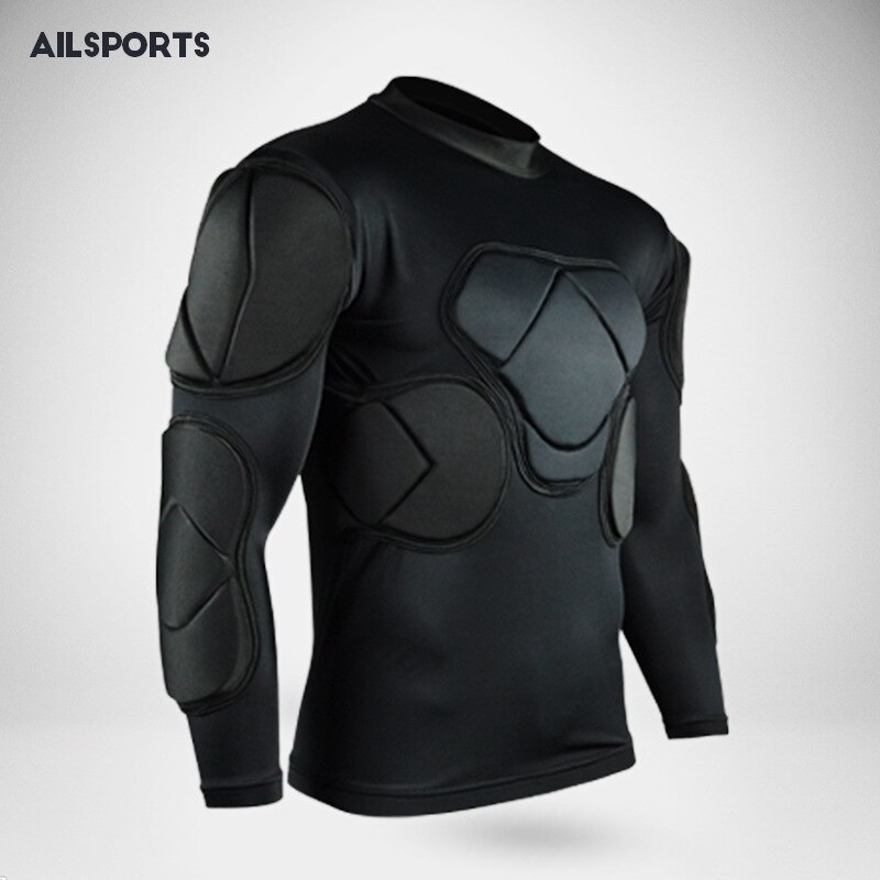 Conjuntos de fútbol profesionales para hombre, uniformes de Portero De Fútbol negra, ropa de manga larga, pantalones, ropa deportiva para deportes al aire libre