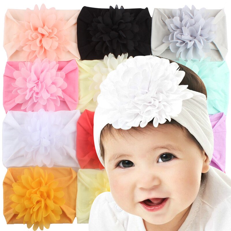 Elastische Kids Haarband Schattige Baby Hoofdbanden Tulband Bloem Pasgeboren Baby Meisje Hoofdbanden Kids Haaraccessoires