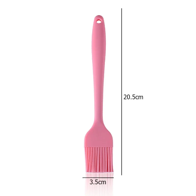 Silicone Oil Brush Barbecue Basting Brush Upgrade Heat Resistant Pastry Brushes Oil Brush For BBQ Cooking Baking and Grilling: Pink