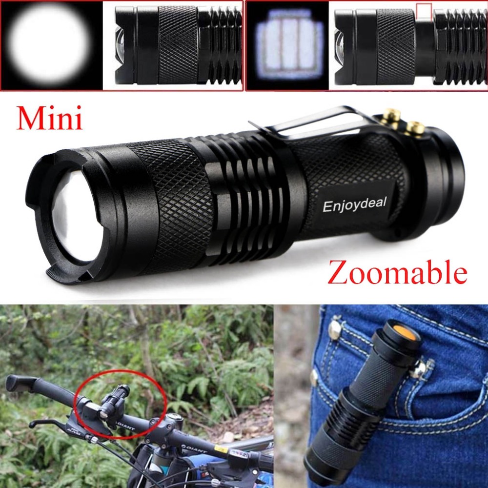 Mini LED Flashlight 2000LM Q5 LED Flashlight Torch AA Adjustable Zoom Focus Torch Lamp linterna Waterproof For Outdoor 1/3 modes