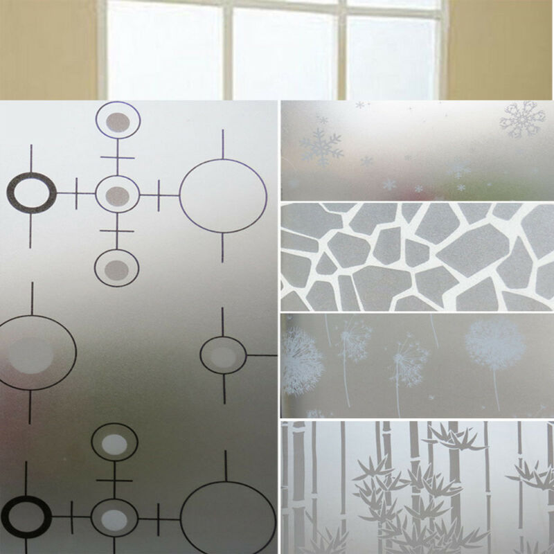 Privacy Glass Decor Frosted Window Film Static Cling Frosting Sticker 45cm x 2m