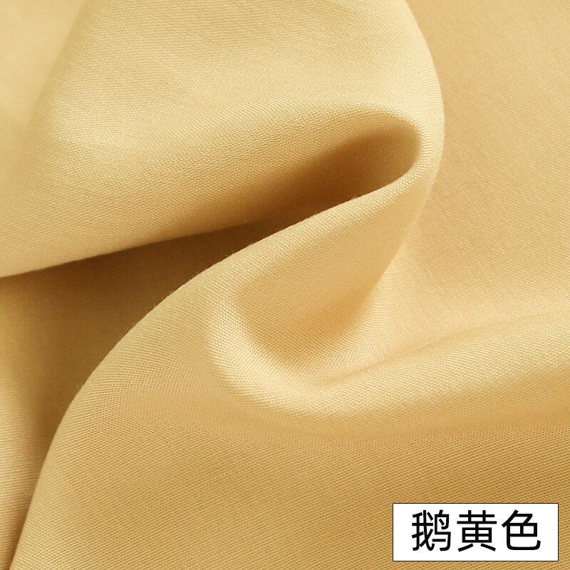Katoenen Stof Katoen Zijde Effen Kleur Katoenen Doek Zwart Wit Kleding Kleren Stof Doek Katoen Zijde Stof: Goose yellow