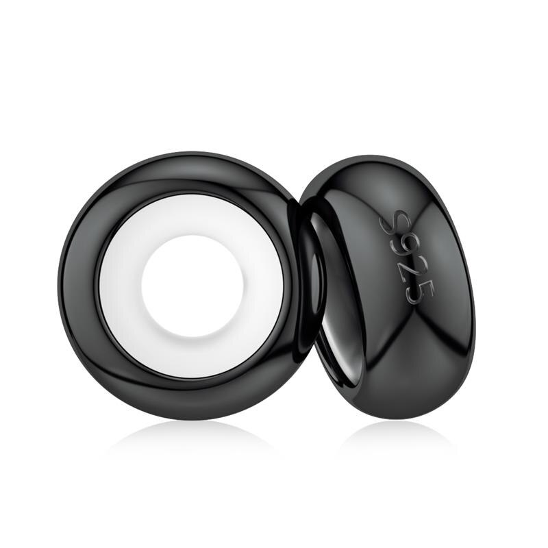 2pcs/Lot Round Spacer Beads Silicone Rubber Smooth Spacer Stopper Beads Fit Bracelet Bangle DIY Jewelry Making Charms 4 Color: 04