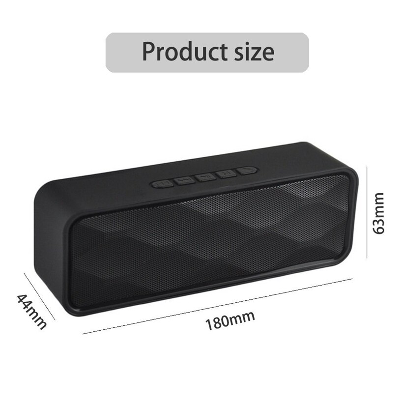 Haut-parleur Bluetooth de table Portable ABS HiFi stéréo boîte de son basse haut-parleur mains libres appel USB haut-parleurs de basse soutien TF USB