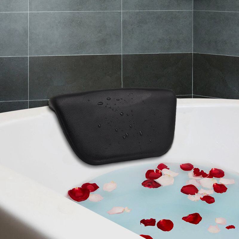 Spa Bad Kussen Pu Bad Kussen Met Antislip Zuignappen Ergonomische Home Spa Hoofdsteun Voor Ontspannende Hoofd Hals terug