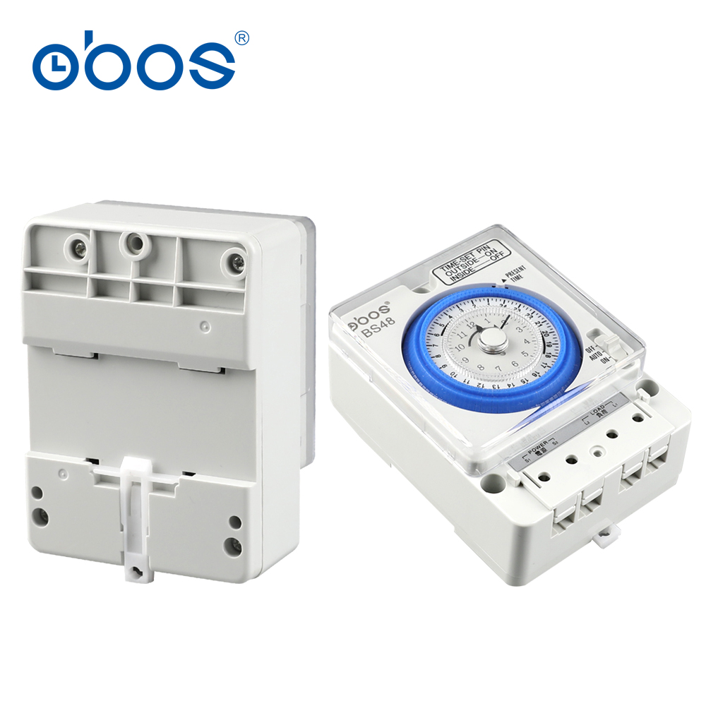 Strømbrudd minne 100-240v timer mekanisk din rail tidsbryter med 96 ganger av/på tidsinnstillingsområde 15 min