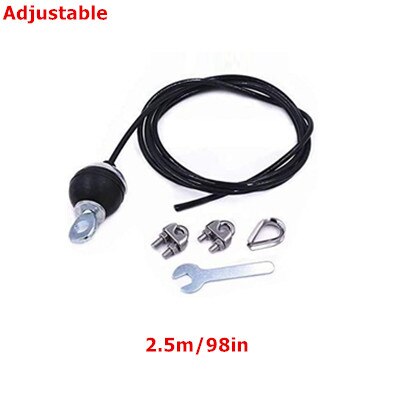 2M-5M Gym Kabel Draht Seil Heavy Duty Stahl Ersatz Teile für Home Gym Fitness Kabel Pulley zubehör Dia 5mm: Adjustable-2.5M
