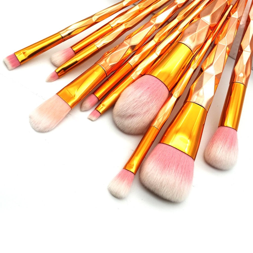 1 stk diamant sminkebørster sett pudderfoundation øyenskygge blush blending kosmetikk skjønnhetssminke børsteverktøysett