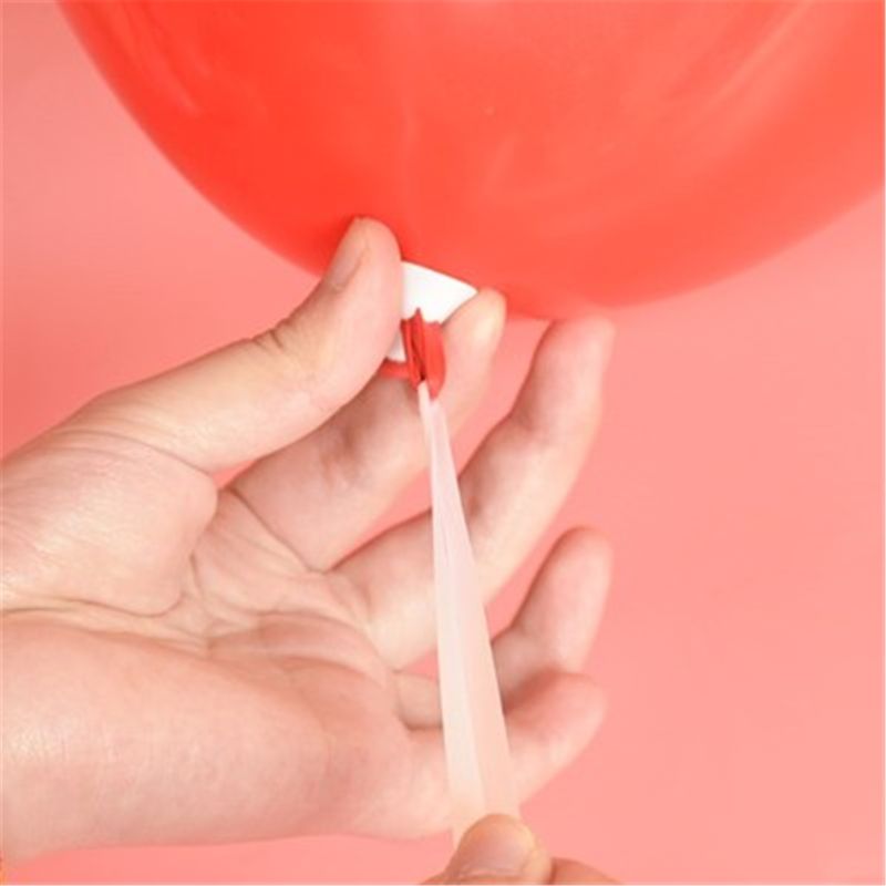 50 capsules de ballons à hélium avec sangle en polybande blanche, fermeture à dégagement rapide
