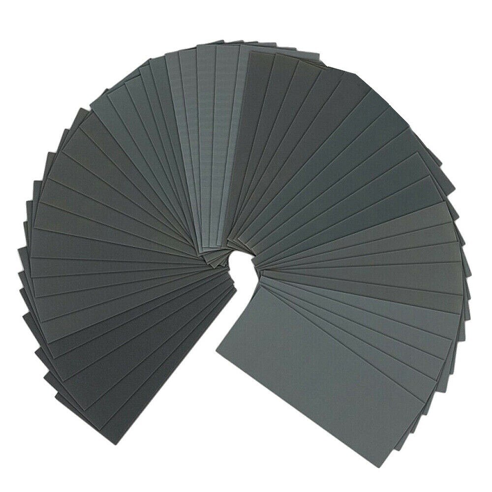 20 Sheets 9x3.6\" Sandpaper Kit Dry Wet Sandpaper 1000/2000/3000/5000/7000Grit Composite Materials