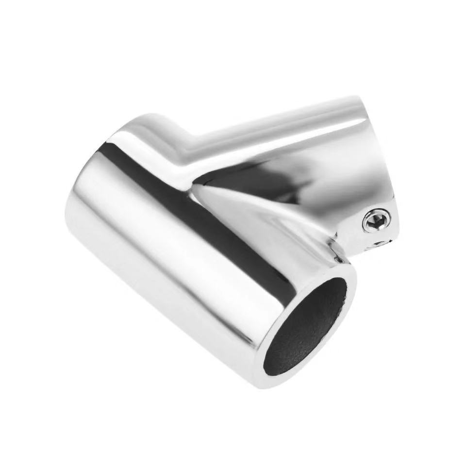 Båd gelænder montering  - 60 graders tee - 316 marine rustfrit stål 22mm 25mm vandsports robåde tilbehør