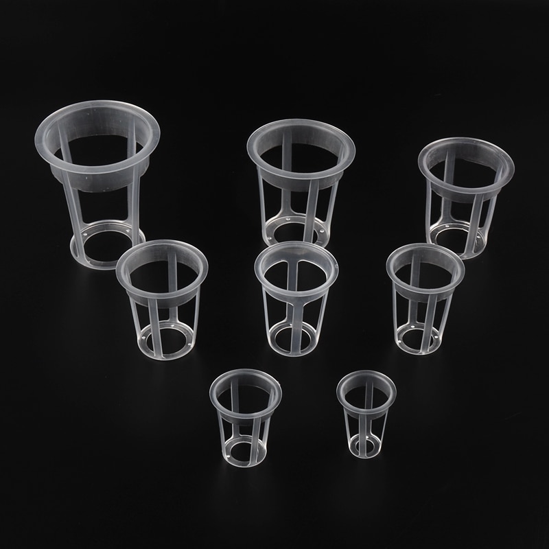 100pcs Net Pot Garden Vegetable Soilless Grow Hydroponic Basket Multi-Size Aeroponics Plastic Planting Mesh Pot