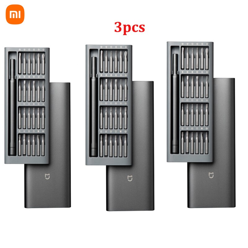 Xiaomi – Kit de tournevis Original à usage quotidien, 24 embouts magnétiques de précision, boîte en aluminium, ensemble de tournevis pour maison intelligente