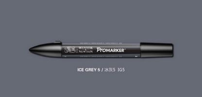Marcador gráfico Winsor & Newton ProMarker de doble punta gris y negro: Ice Grey 5