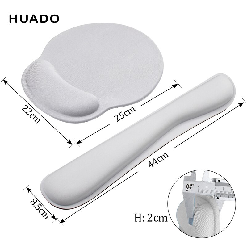 Ergonomie Mauspad aus Memory-Schaum mit Handgelenkauflage, Hand- und Handgelenk-Mauspad, rutschfeste Gummiunterseite