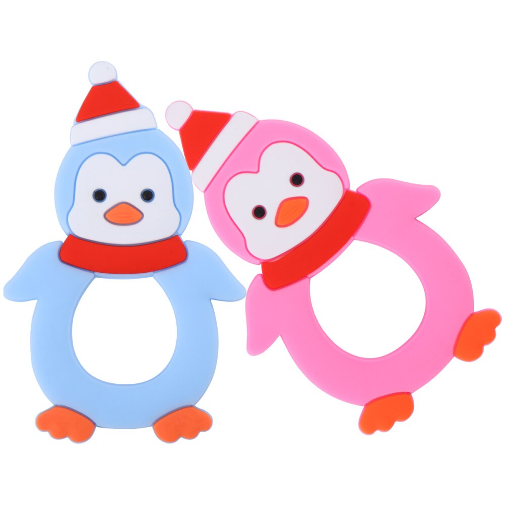 2pz Del bambino Teether Forma di Animale infantile Mordere Teether silicone Massaggiagengive infantile: Default Title