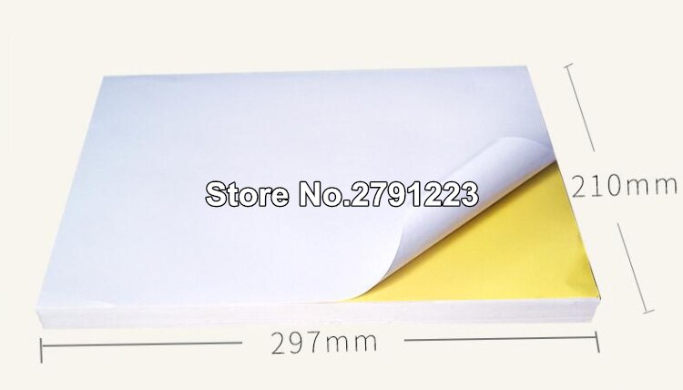 A4 210mm x 297mm mat hvid selvklæbende let skrælbar udskrivbar klisterpapir til inkjet printer 20 to 50 ark